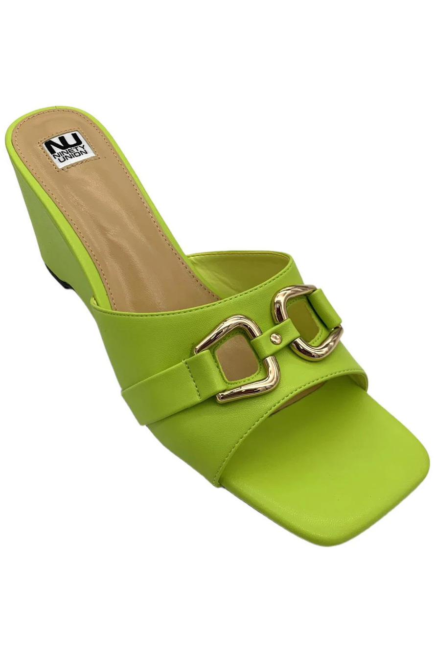 Ninety Union Women's Kensy Slip-In Wedged Sandals Lime - Medium